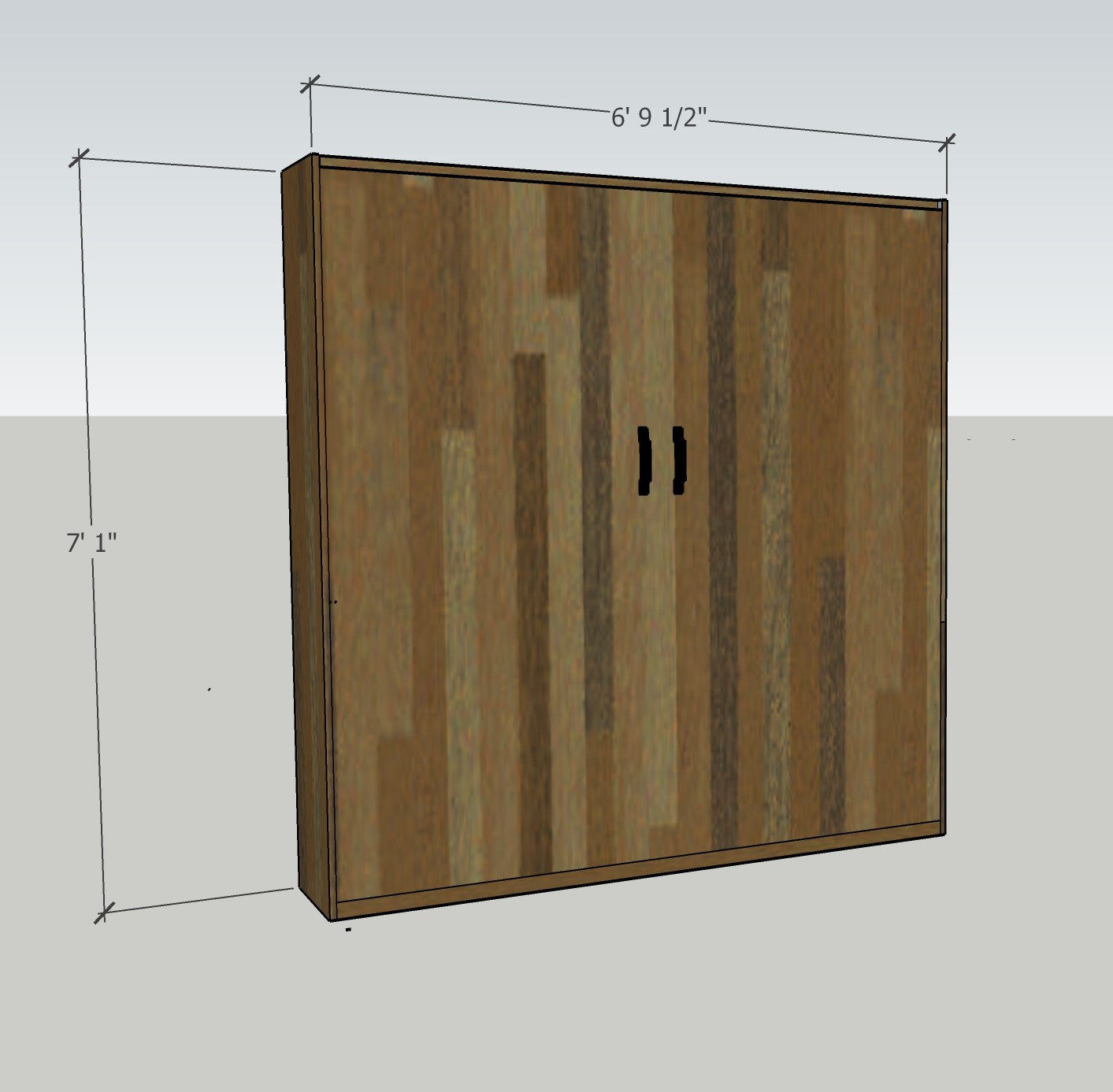 King Murphy Bed Reclaimed Wood