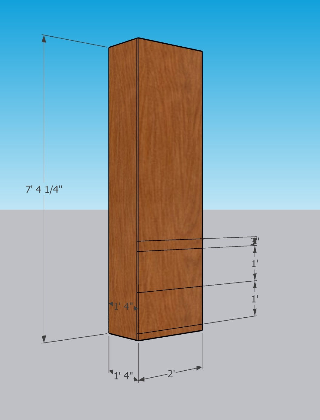 Wardrobe Cabinet- with drawers, Cherry